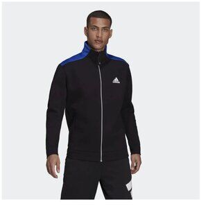 Adidas Men's Aeroready Z.N.E. Training Jacket Size L Blue Black Athletic Calming